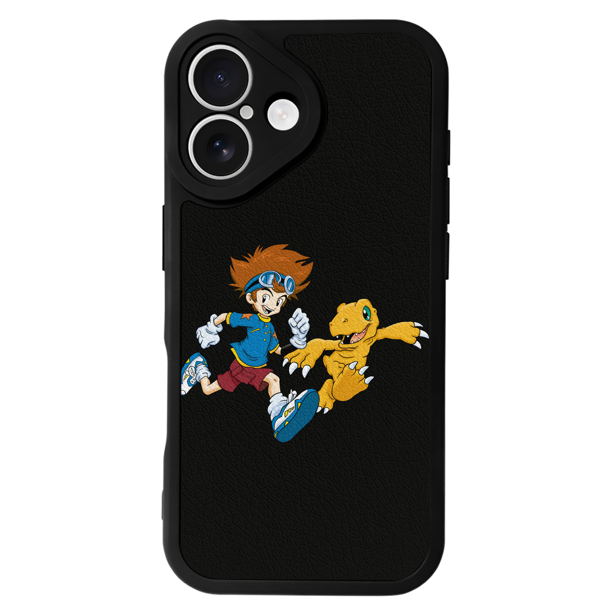 （画像用） Digimon デジタルモンスター/デジモン 【iPhone 16シリーズ対応】シリコンスマホケース（レザー調） 材質：シリコン